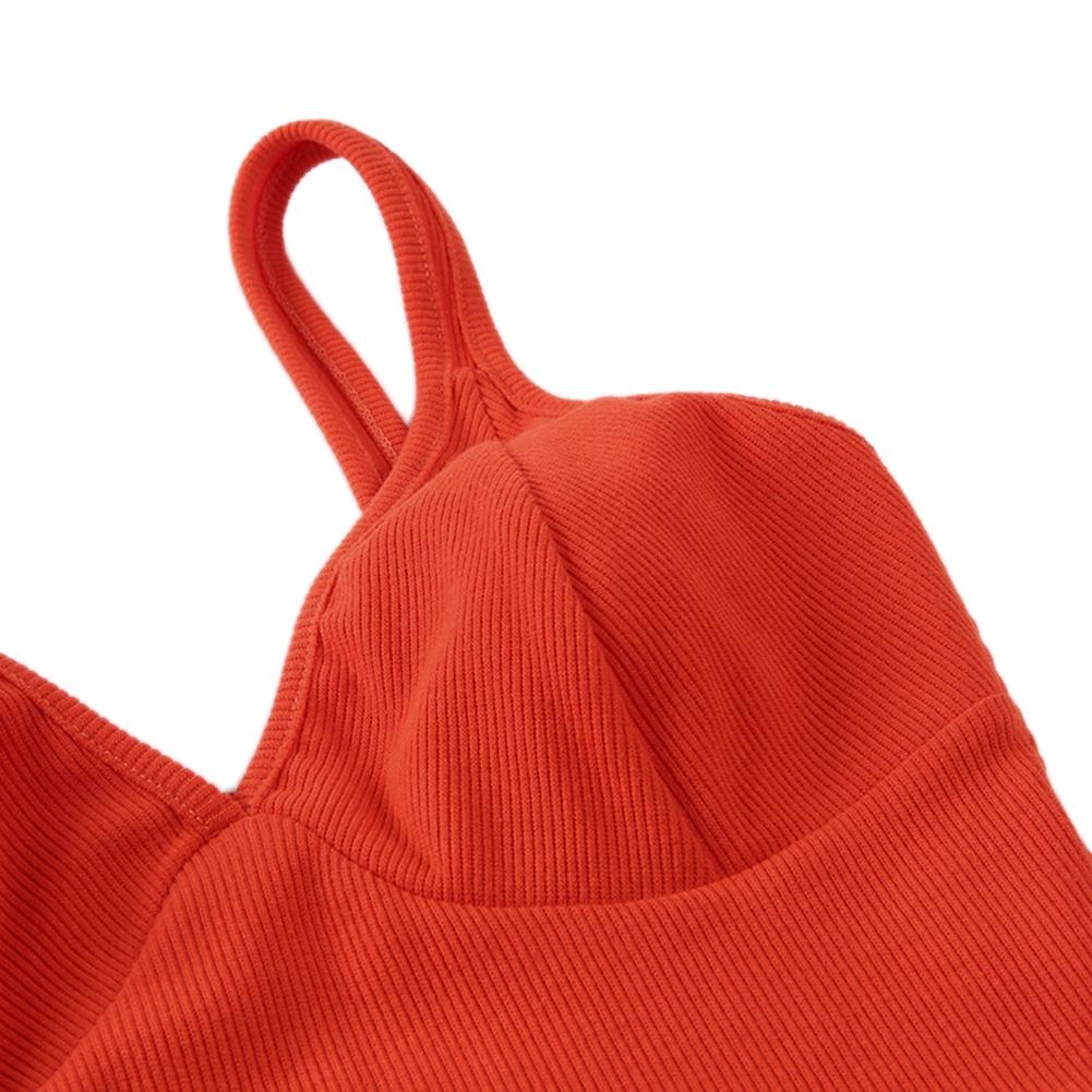 ✠Áo croptop dệt kim co giãn không tay cổ V thời trang quyến rũ cho nữ
