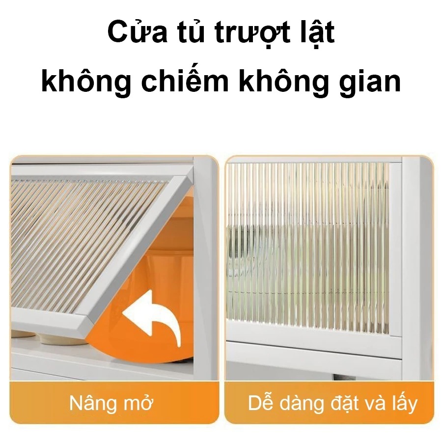 Tủ Bếp Đa Năng Nắp Đậy 5 Tầng Tối Ưu Không Gian Lưu Trữ Kệ Để Lò Vi Sóng Thông Minh