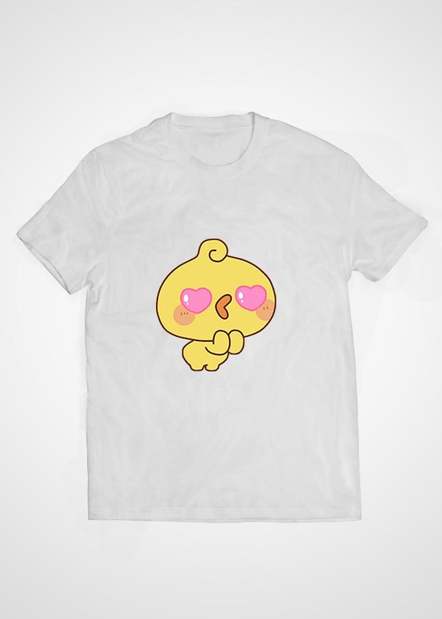 Áo thun cặp đôi Cotton màu trắng in hình mẫu 34