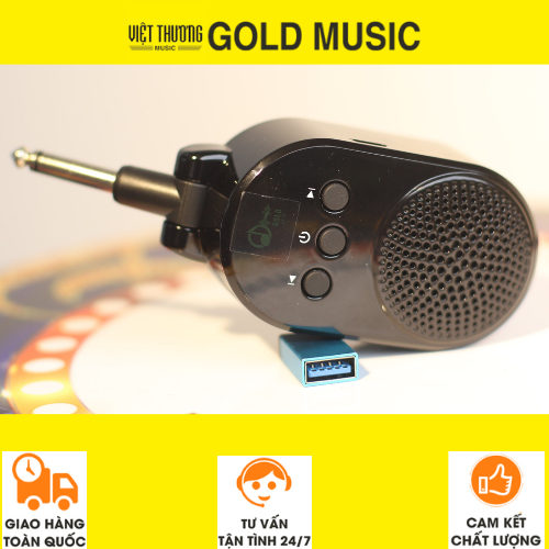 Loa guitar mini jack 6ly Gold GL05 cho nhạc cụ ( công suất 5w , pin sạc , di động , bluetooth ) chỉ 90 gram