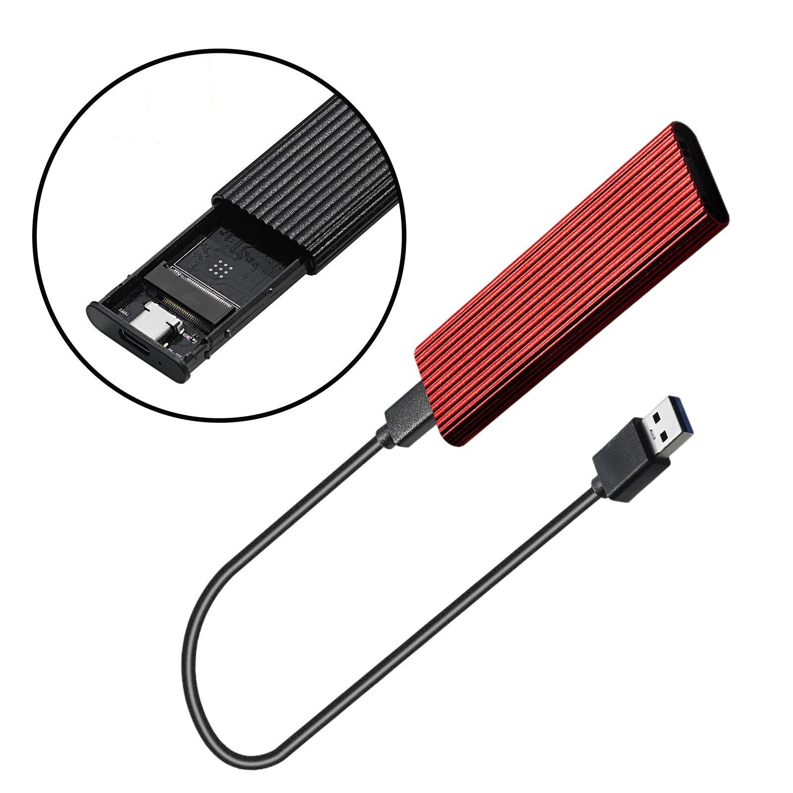 2x USB 3.0 to NGFF M.2 B Key SSD External Enclosure Case Cover Adapter.