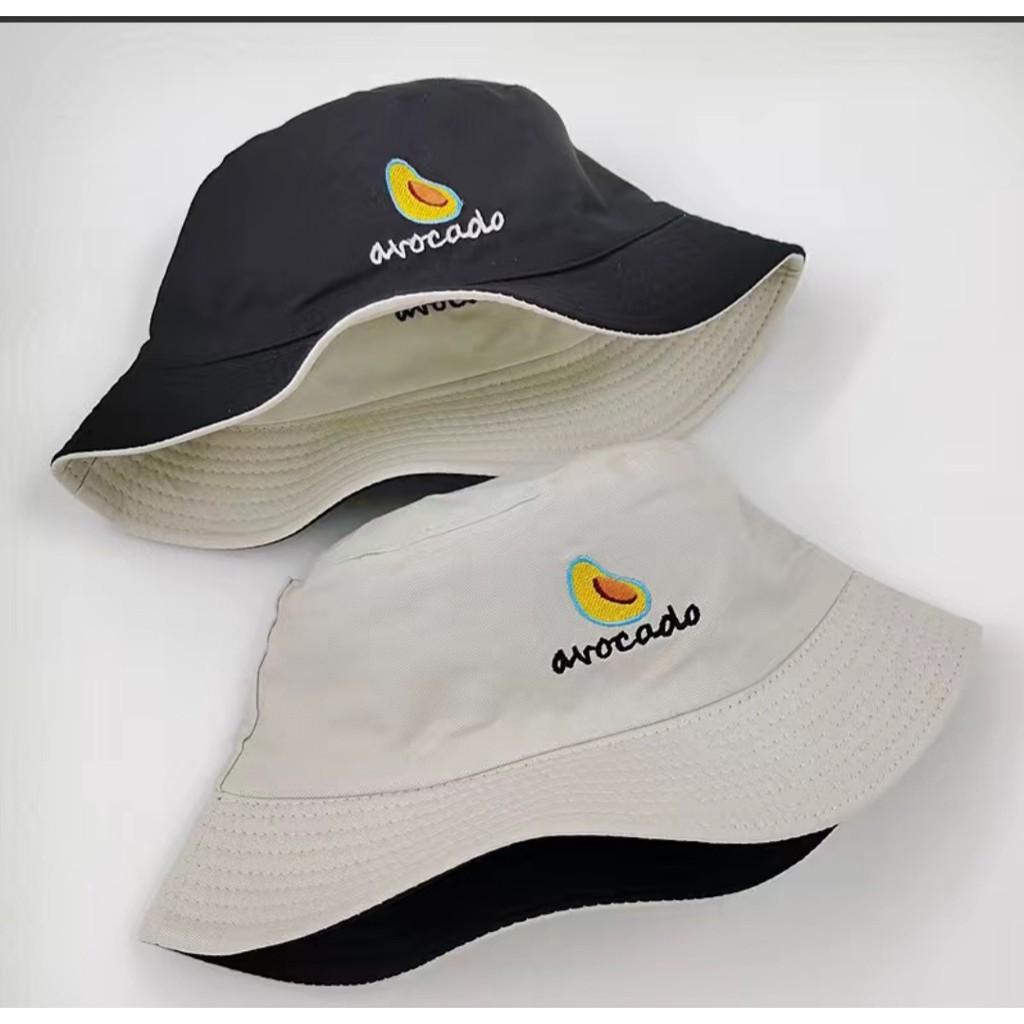 Mũ Bucket nữ Mũ vành tròn thêu 2 mặt phong cách Ulzang Unisex