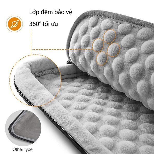 TÚI CHỐNG SỐC TOMTOC 360° PROTECTIVE CHO MACBOOK AIR/PRO 13” A13 bảo vệ hoàn hảo chống va đập và trầy xước cho máy tính - HÀNG CHÍNH HÃNG