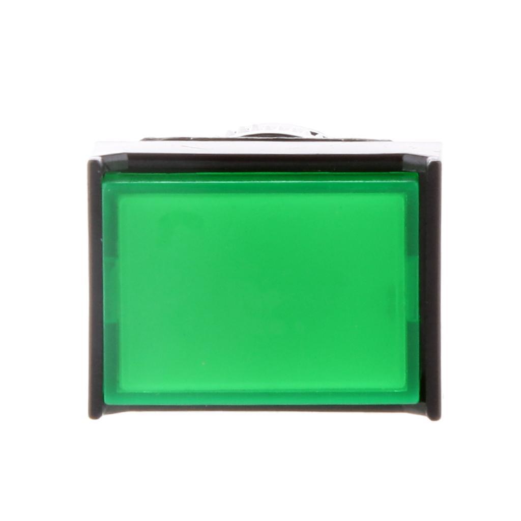 2-6pack DC 24V Push Button Momentary Self Reset Rectangle Switch w/ LED Light