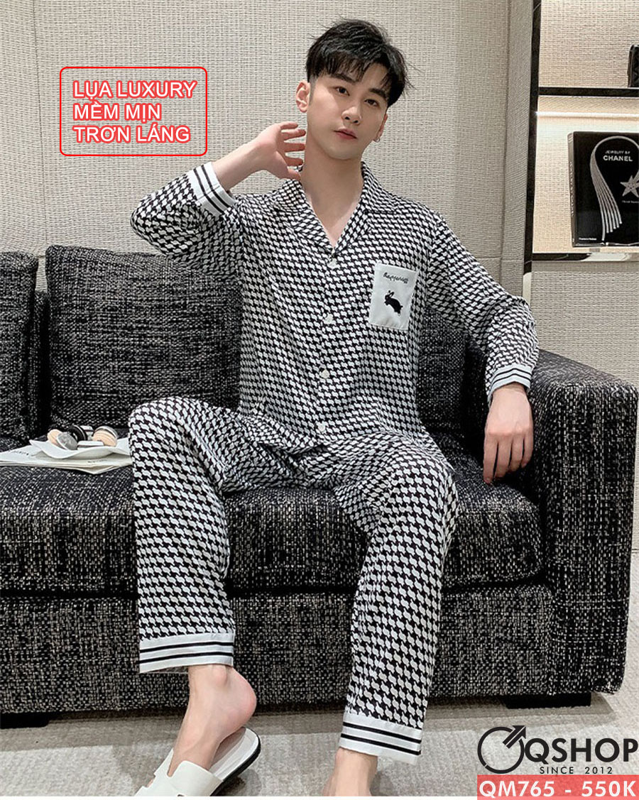 Bộ đồ pijama nam Luxury quần dài tay dài QSHOP QM764 - QM765