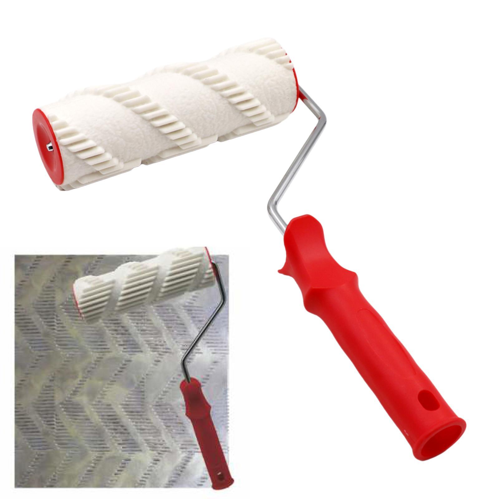 DIY Patterned Paint Roller, Por Decorative Wall Painting Tool Rubber Roller for Home Decor