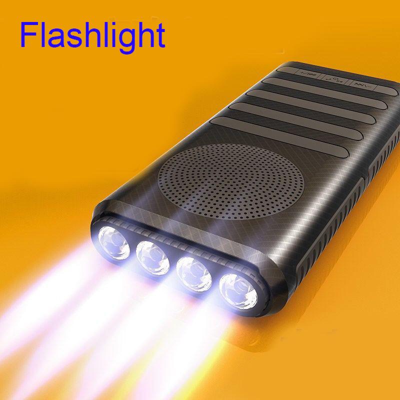 Loa không dây Bluetooth với ngân hàng điện pin 10000mah 12000mAh và chức năng đèn pin, hỗ trợ chơi thẻ Micro SD Color: 3 Woofer Size/Full-Range Size: 12000mAh