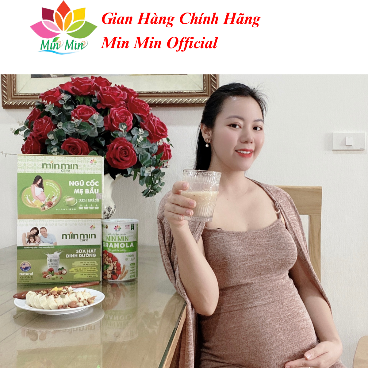 Ngũ Cốc Mẹ Bầu Min Min Care - Ngũ Cốc Bầu Min Min (1 hộp 25 gói 20gram)