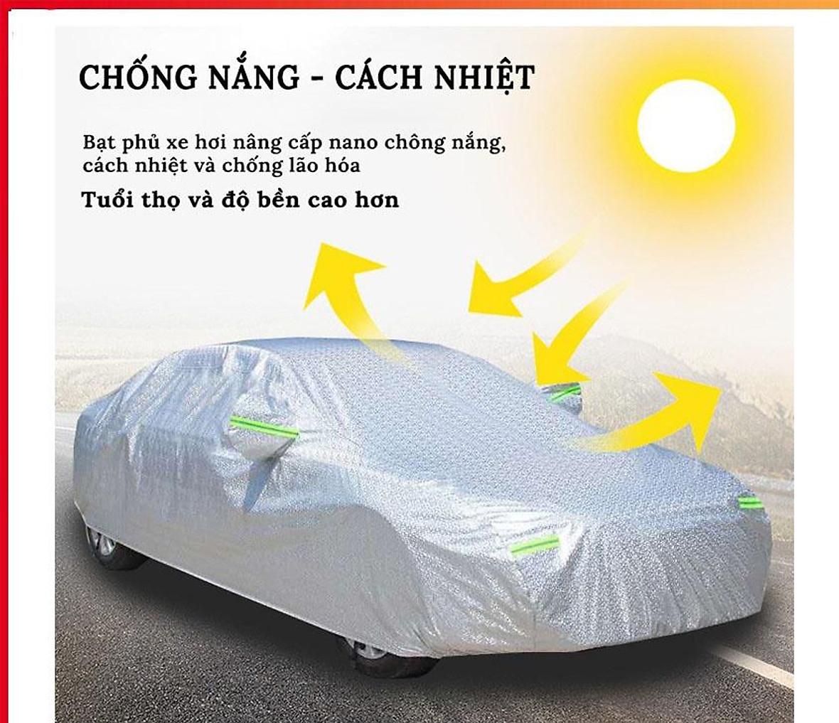 Bạt Phủ Ô Tô VINFAST FADIL, LUX A 2.0, LUX SA 2.0, Chất Liệu Bạt Tráng Nhôm 3 lớp,  có phản quang