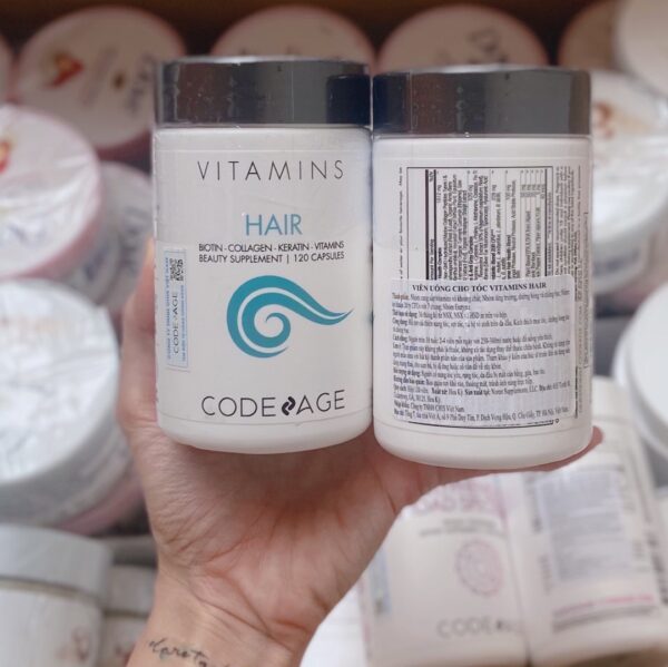 Viên uống cho tóc CodeAge HAIR VITAMINS - cải thiện nang tóc, kích thích mọc tóc, và cân bằng hệ vi sinh trên da đầu