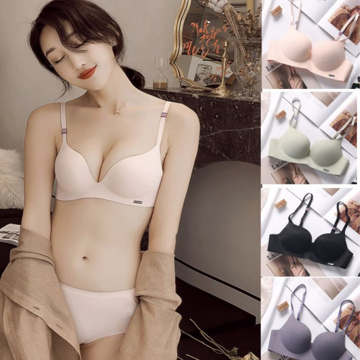 Áo ngực, Áo lót nữ su không gọng nâng ngực - Da - 36