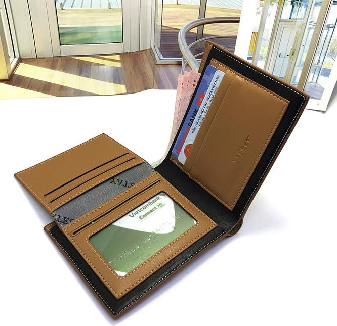 Ví , bóp da nam cao cấp có hộp và túi làm quà tặng