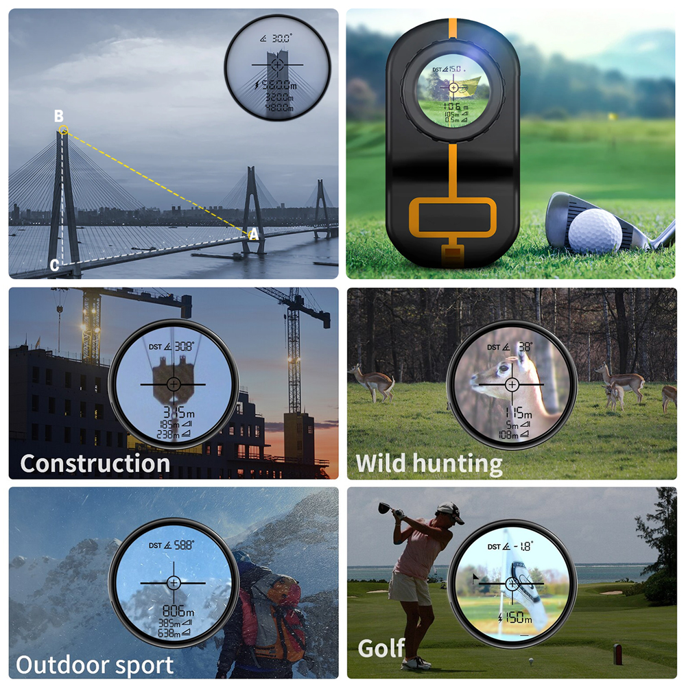 Ống nhòm đo khoảng cách chiều cao đo tốc độ đo góc SNDWAY SW-600A 600M SW-1000A 1000M SW-1500A 1500M