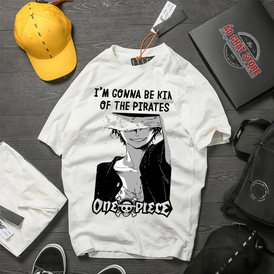 Áo Thun Monkey Luffy Thư Pháp One Piece Cực Chất | Áo Đảo Hải Tặc Tshirt