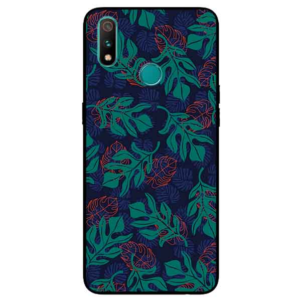 Ốp Lưng in cho Realme 3 Pro Mẫu Hoa Văn Lá - Hàng Chính Hãng