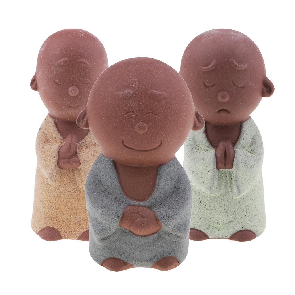 Ceramic Tea Pet Desktop Decoration Lovely Buddha Little Monk Sand Tea Pet