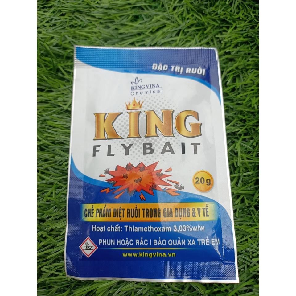Thuốc bột phun hoặc rắc diệt ruồi King Fly Bait 20gr