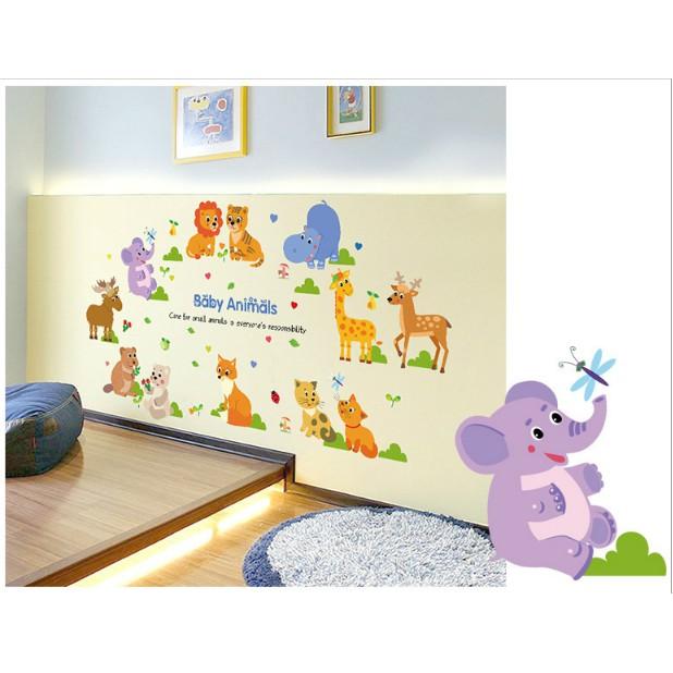 Decal trang trí tường - Thú Vui Chơi kèm chữ tiếng anh a.h