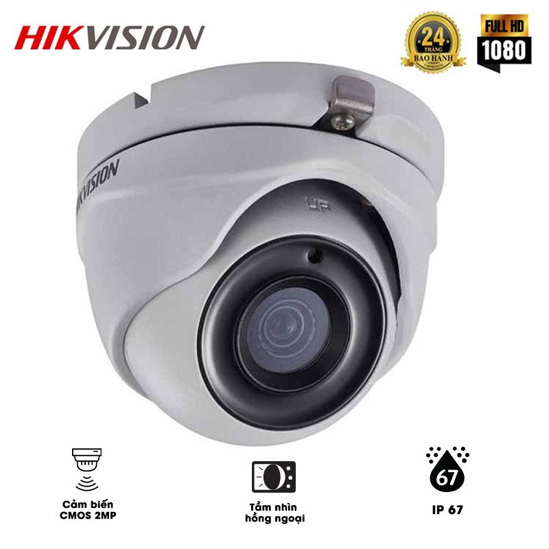 Camera Analog Bán Cầu HIKVISION DS-2CE76D3T-ITM chuẩn full HD,IP67,giảm nhiễu số 3D DNR, OSD - Hàng chính hãng