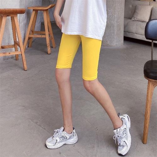 Quần legging lửng nhiều màu cạp chun trên gối legging đùi nữ ngố mặc ở nhà tập gym yoga ( L-03