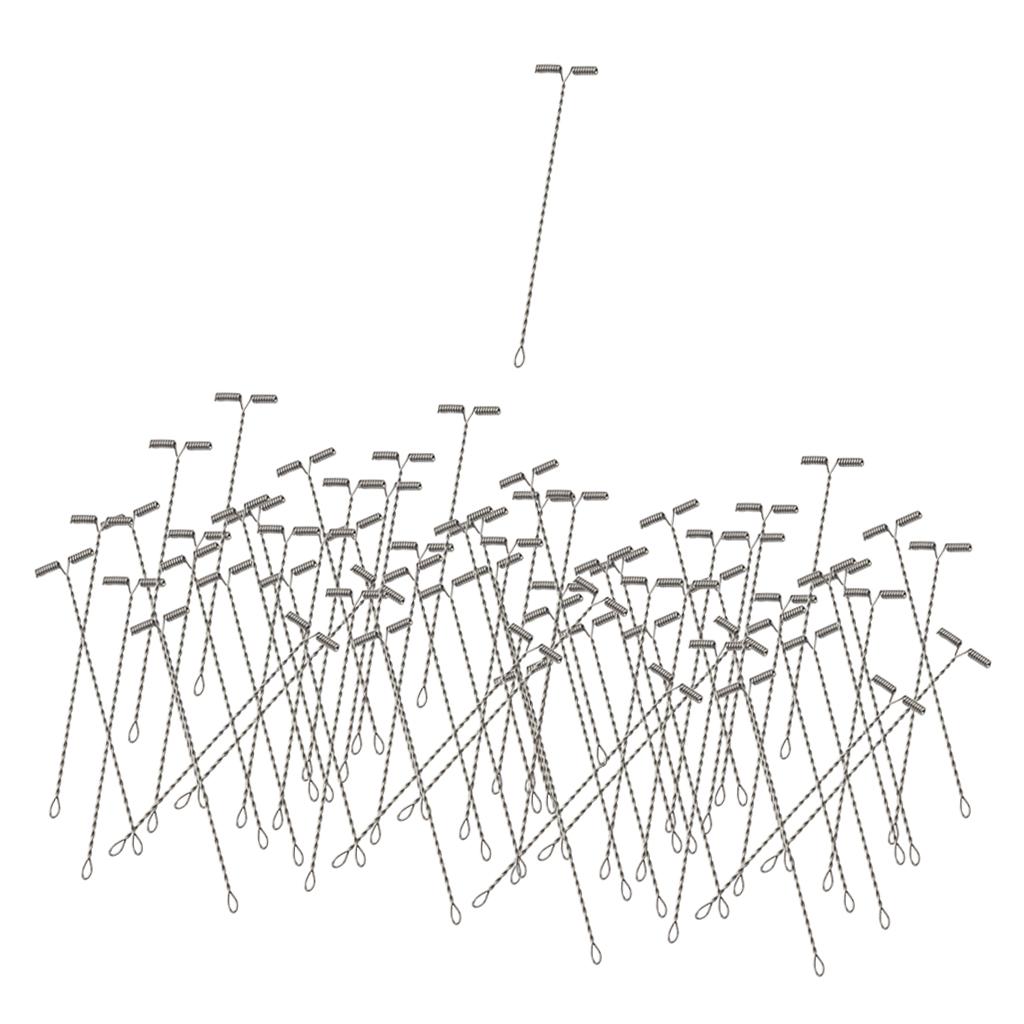 200x Fishing Balance Rig Hook Arms Connector T-shape Twisted String Hooks