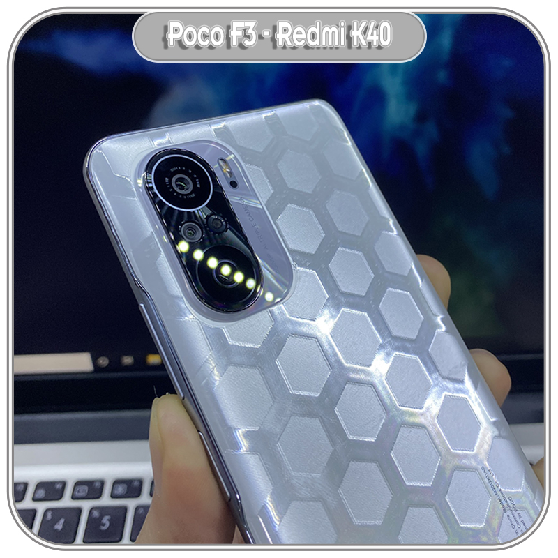 Miếng dán PPF mặt sau trong 3D Tổ ong cho Xiaomi Poco F3 - Redmi K40