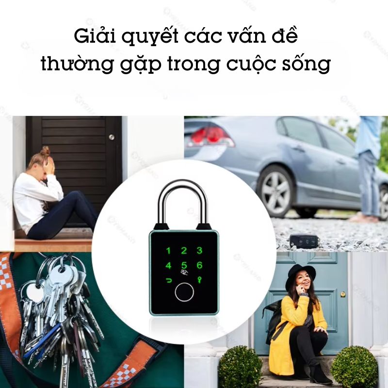 Ổ Khóa Thẻ Từ Mật Khẩu Mã Số Vân Tay Thông Minh Hỗ Trợ Chìa Cơ T55D