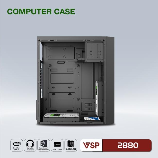 Vỏ Case máy tính VSP 2880 không kèm quạt - Hàng chính hãng