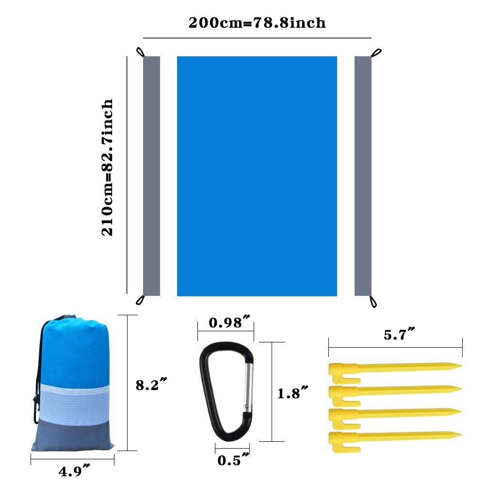 Thảm Cắm Trại Túi Chống Nước Đi Biển Chăn Ngoài Lều Di Động Nệm Dã Ngoại Thảm Gấp Gọn Ngủ Miếng Lót Cát Giá Rẻ Chăn - 200x140cm