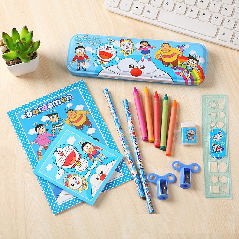 Dụng cụ học tập dễ thương cho bé nhiều mẫu đáng yêu mẫu mới Stationery set Borrence chất lượng tốt kèm video