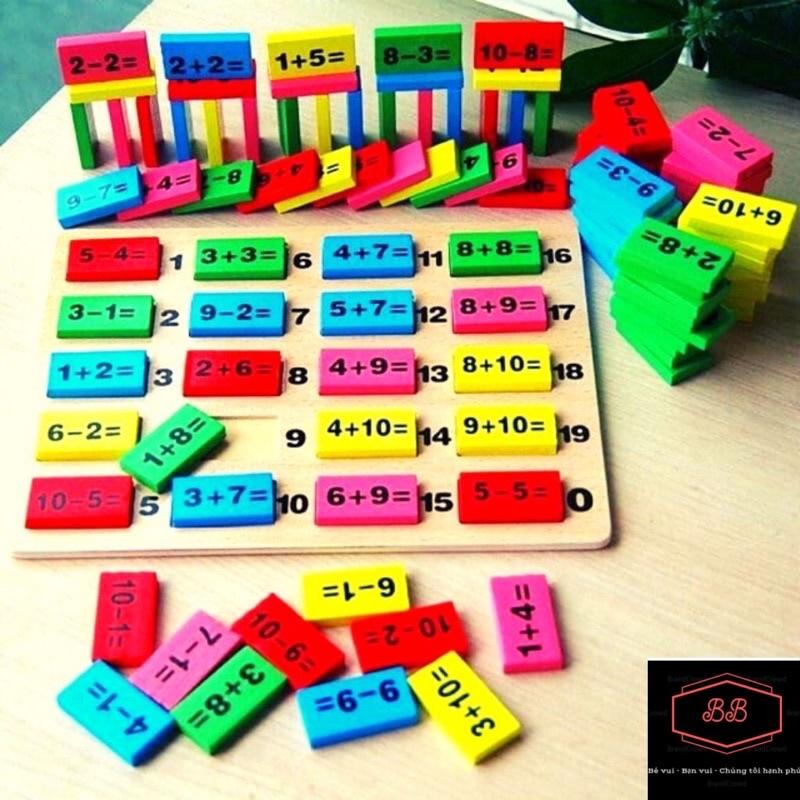 BỘ DOMINO TOÁN HỌC DÀNH CHO BÉ GỒM 110CT