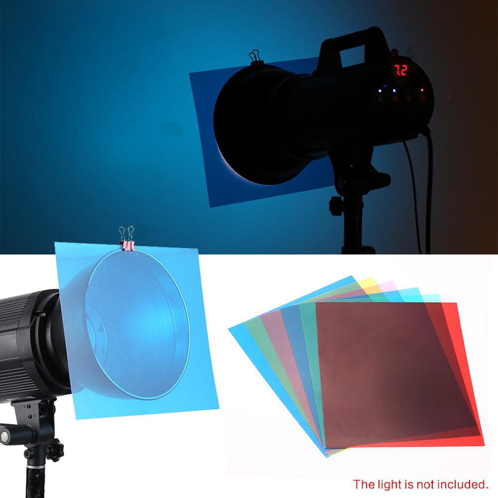 Bộ lọc cho Đèn Flash 6 cái 25 * 20 cm Chiếu sáng trong suốt