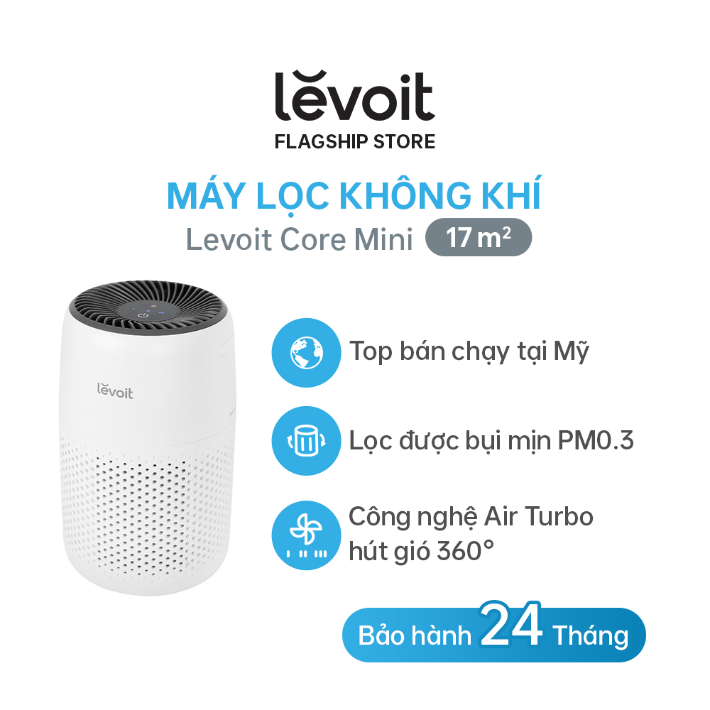 Máy lọc không khí Levoit Core Mini | Công nghệ Air Turbo | Hàng Chính Hãng