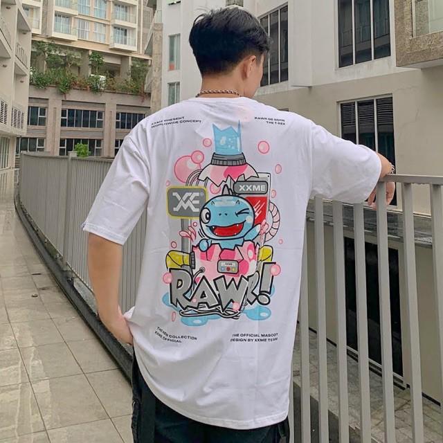 Áo thun Lab khủng long RAWR màu trắng XXME