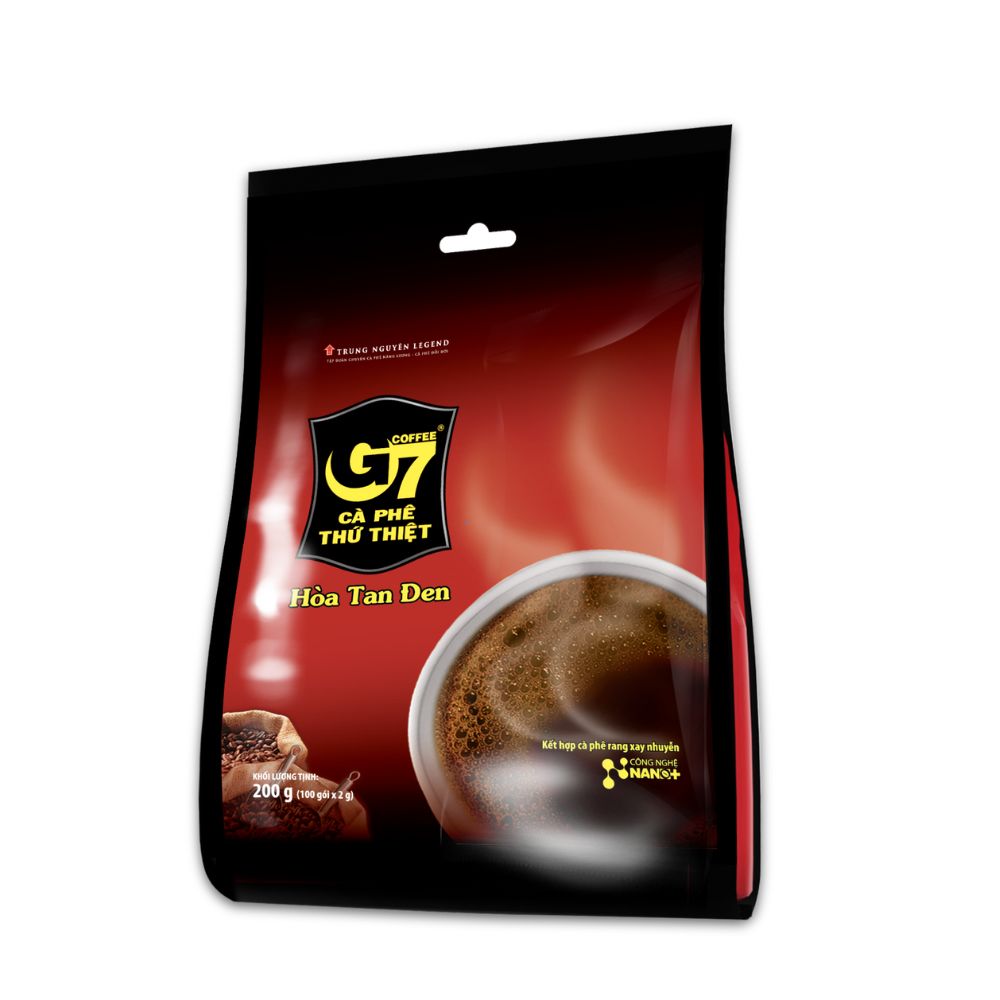 Cà phê G7 hòa tan đen - Bịch 100 sachets