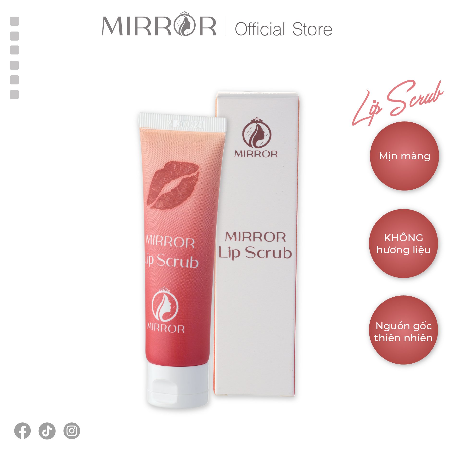 Tẩy tế bào chết cho môi MIRROR Lip Scrub 20g