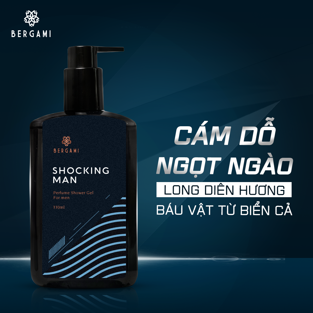 Sữa tắm nam Bergami hương nước hoa Shocking Man