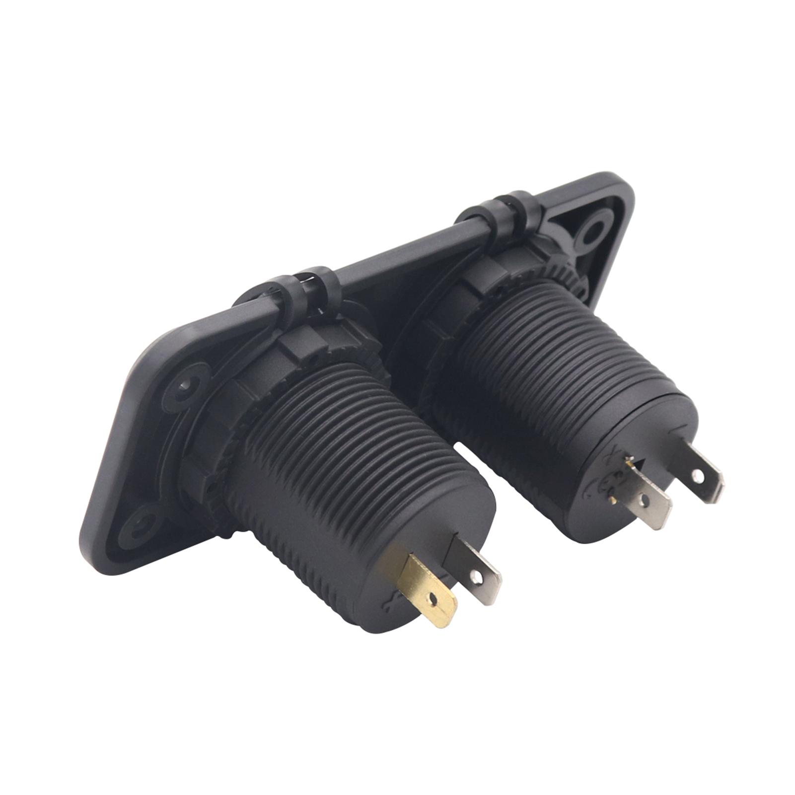 5V 4.8A Dual USB Car Charger Switch Panel 2 Ports Cigarette Lighter Socket 12V 24V Power for Car Truck Marine Boat