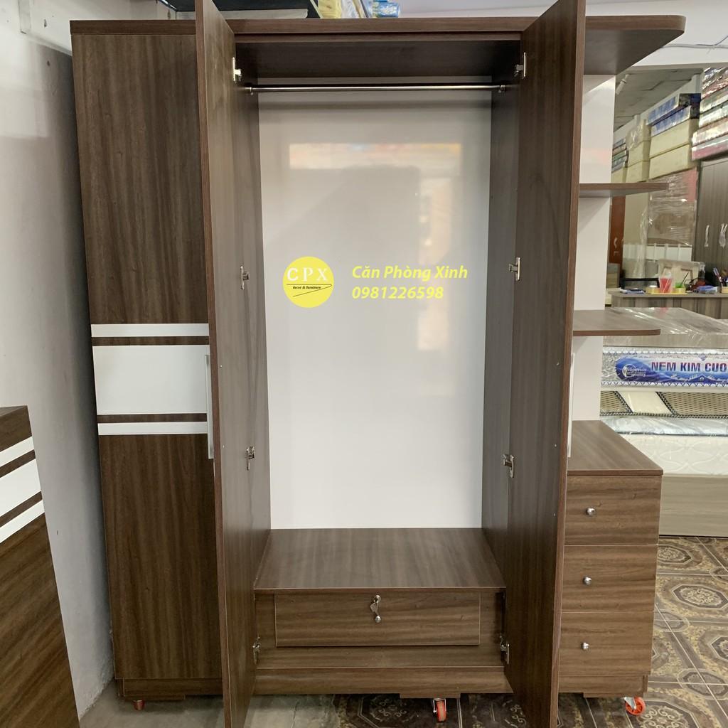 Tủ áo 3 cánh có kệ hộc gỗ MDF CPX-T12
