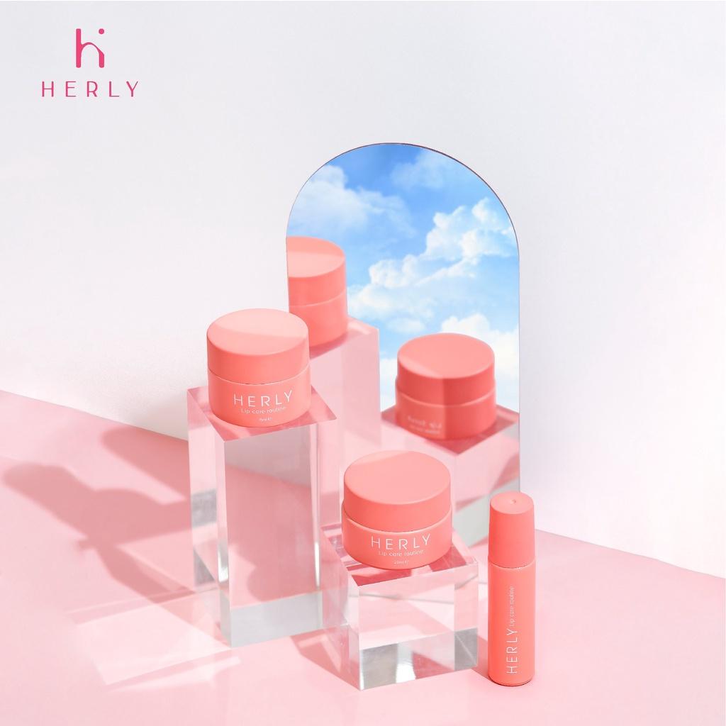 Bộ chu trình 3 bước làm hồng môi dưỡng môi mềm mịn HERLY Lip Care