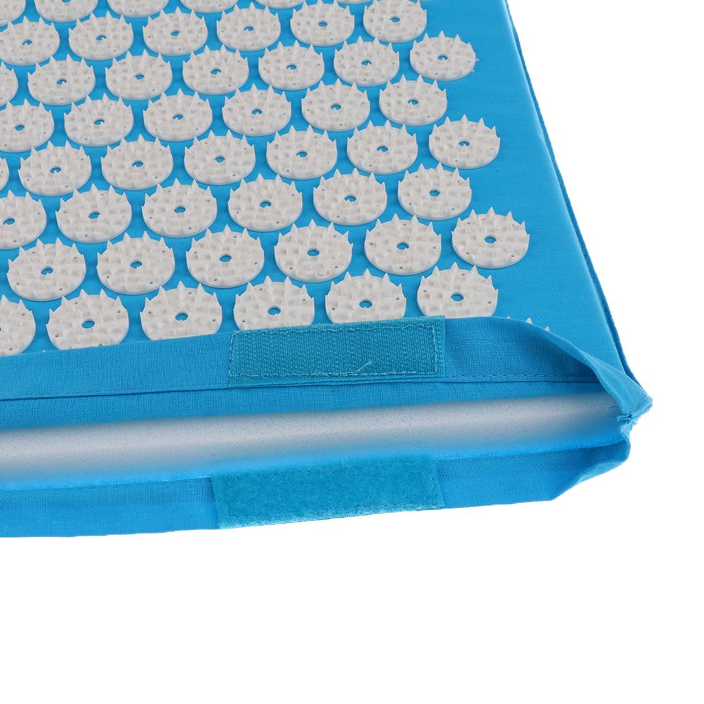 Spiky Acupressure Massage Meditation Yoga Mat Relax Stress Pain Relief Blue