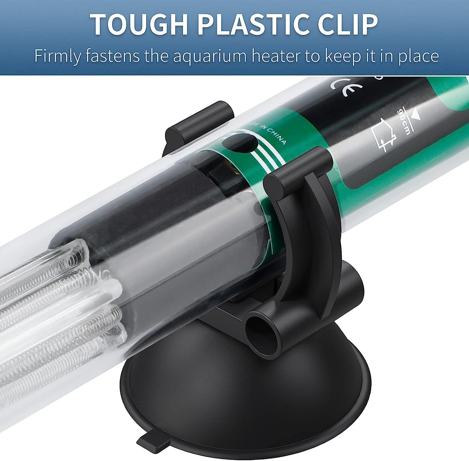 3,3 cm Cúp nước nóng bể cá với kẹp kẹp trọng lượng sưởi ấm tiêu chuẩn màu đen cho các bể cá , 8 miếng