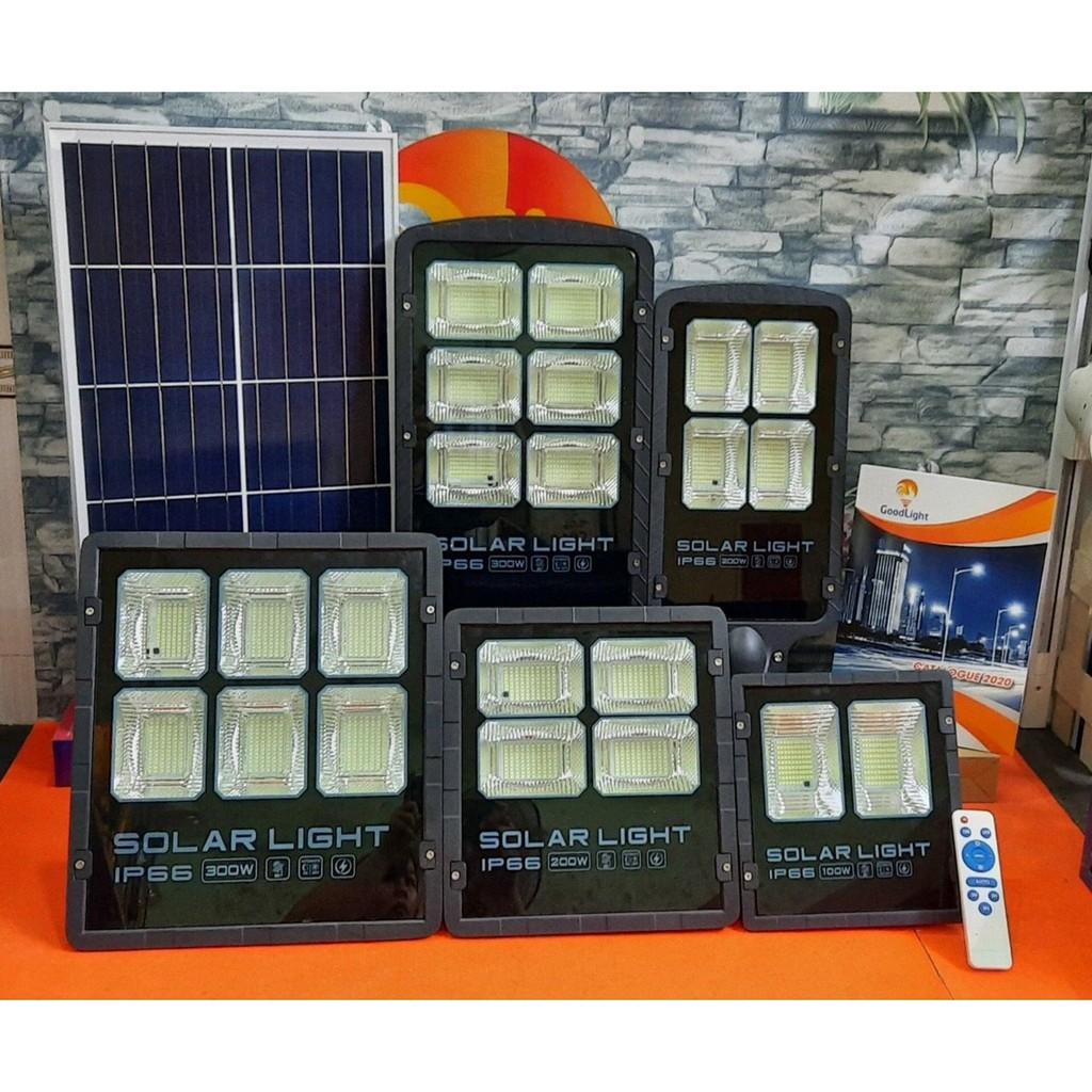 Đèn pha năng lượng mặt trời NP04 100W/200W/300W goodlight giá rẻ, chiếu sáng ngoài trời, chiếu sáng bảng hiệu...