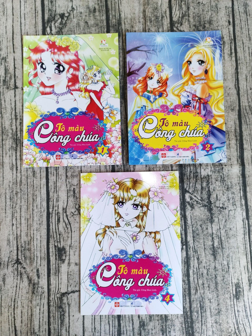 Combo 3 cuốn Tô Màu Công Chúa số 1, số 2, số 4