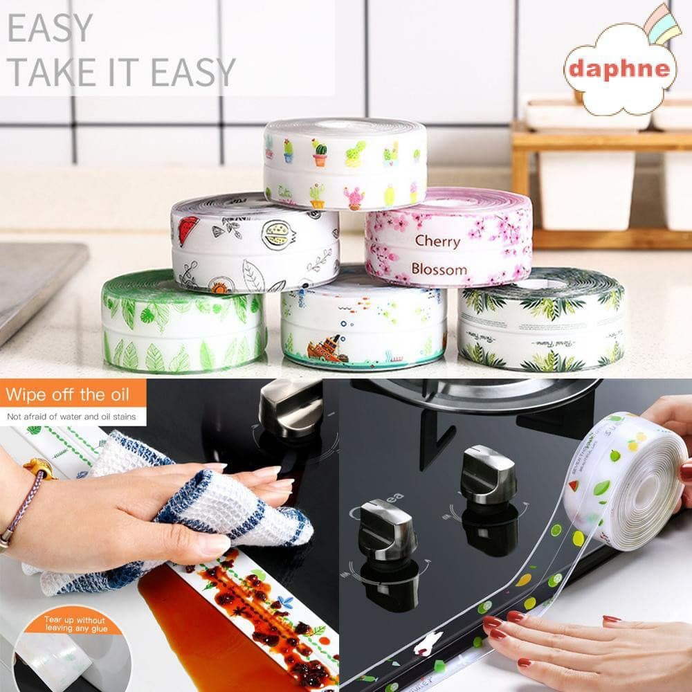 Cuộn Keo Dán Họa Tiết Đẹp Mắt Không Thấm Nước Viền Gạch Trang Trí Nhà Cửa Cho Nhà Bếp/Bồn Tắm