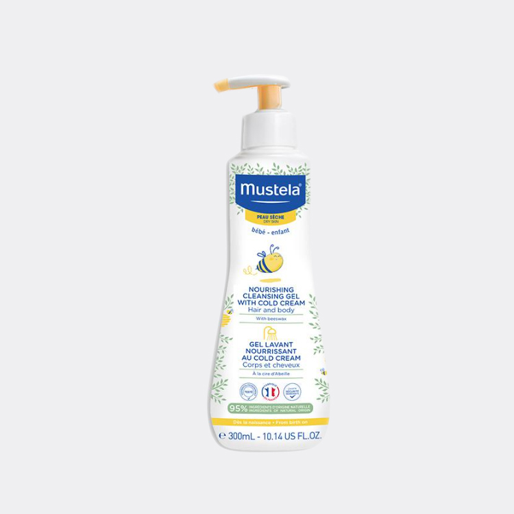 Sữa Tắm Gội Cho Trẻ Sơ Sinh Và Em Bé Da Khô Mustela (300ml)