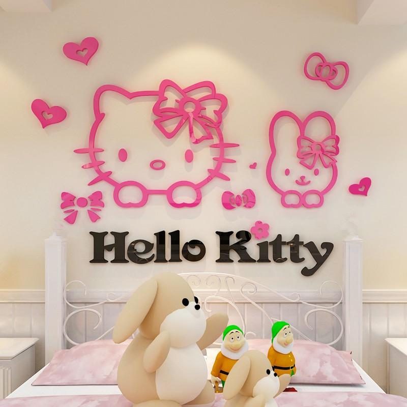 DÁN TƯỜNG 3D KITTY  KITTY HOUSE