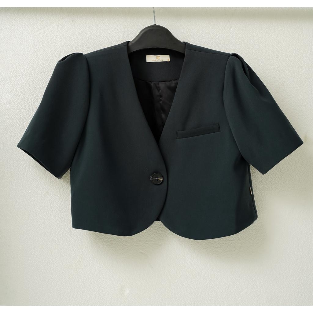 Áo blazer nữ Méo shop dáng croptop ngắn tay phong cách công sở Kulta