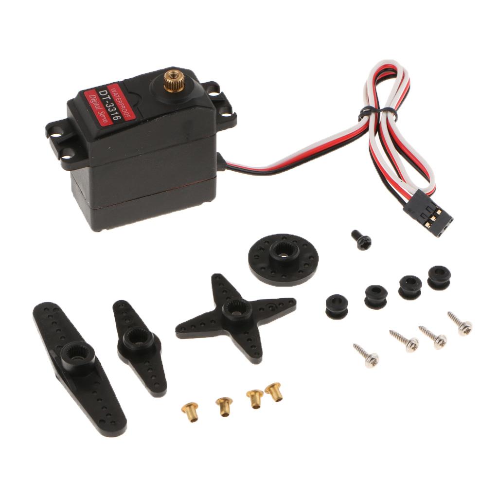Waterproof DT-3316 20MG Digital Servo Metal Gear 15KG For RC Car Robot