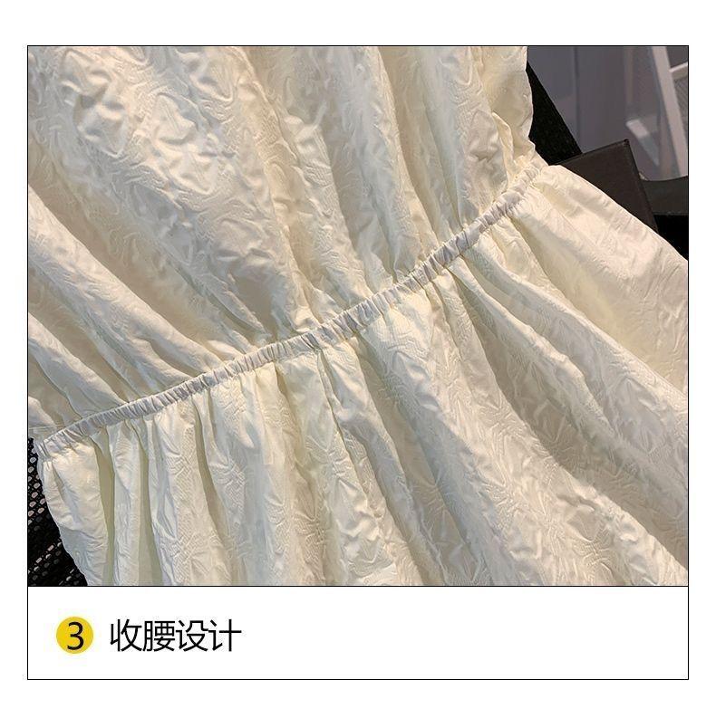 DONGSHOP HOT Cô gái bong bóng nước ngoài tay áo đầm mùa hè 2023 Hàn Quốc trẻ em Bowknot váy công chúa váy mùa hè